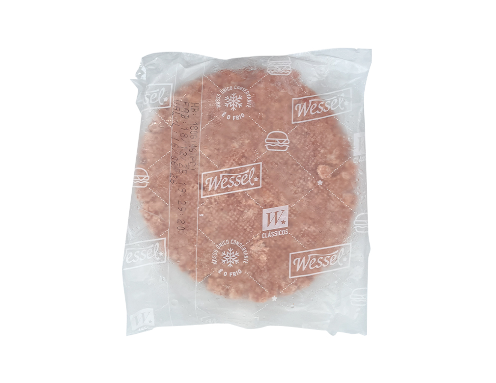 HAMBÚRGUER DE CARNE BOVINA COSTELA WESSEL 180 G (CX 36 UN)